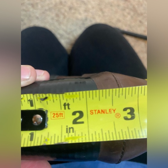 Clarks Womens Ankle Boots Brown Studded  Block Heels Leather 5M - Picture 7 of 7